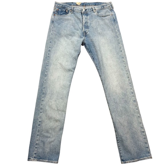 Levis 501 Jeans Men Size 38x38 Blue Straight Leg Mid Rise Button Fly Denim NEW - Picture 1 of 7